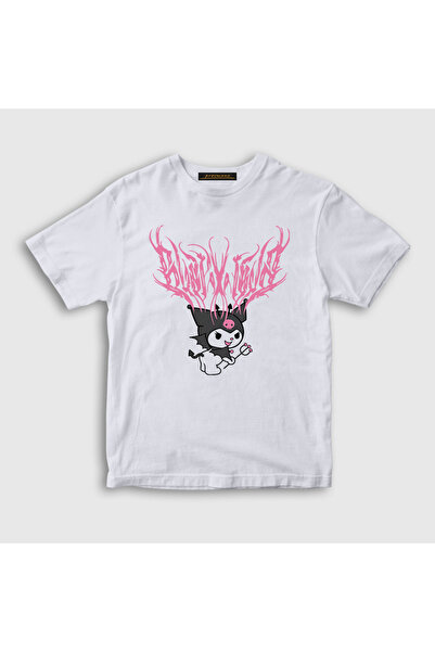 Presmono Unisex Kids White Metal Music Kurami Kuromi T-Shirt 567917Tt