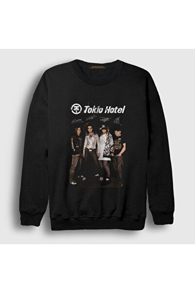 Presmono Unisex Black Signs Tokio Hotel Sweatshirt 600741Tt