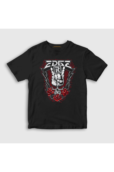 Presmono Unisex dečja crna lubanja za rvanje WWE Edge T-shirt 524862tt
