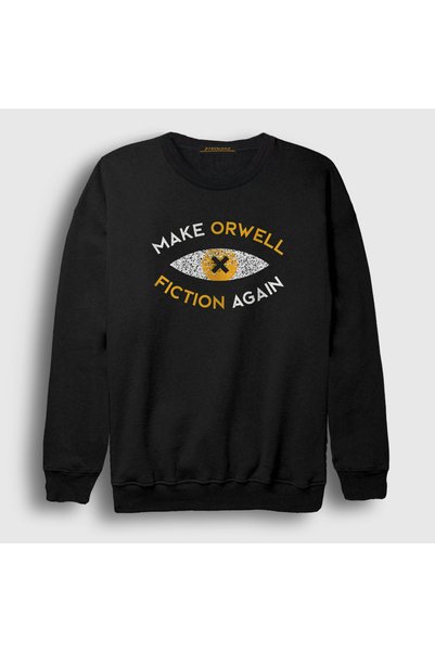 Presmono Unisex crna boja Make Orwell Fiction Again Siromaštvo Prijateljstvo ...