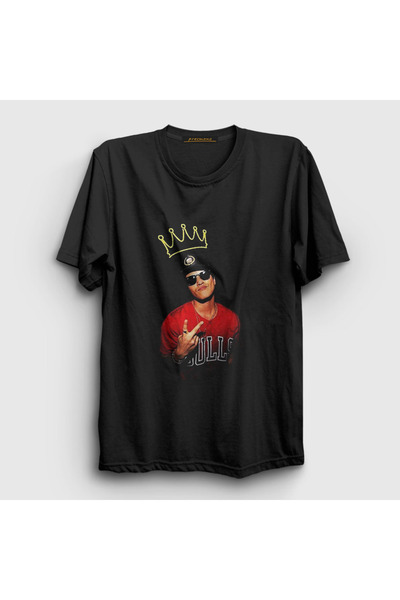 Presmono Bruno Mars unisex crna T-shirt 475610tt