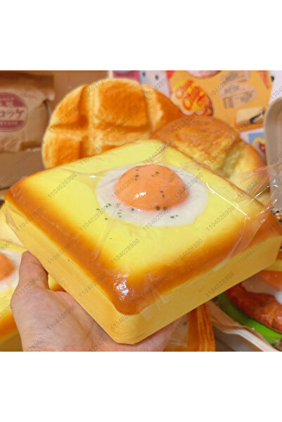 Choice Big toast Fried Egg Toast Squishy Toy, Slow Rising Squeeze Bread Toy, ...