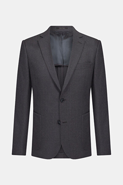 W Collection ANTRASİT DÜĞMELİ YÜN CEKET