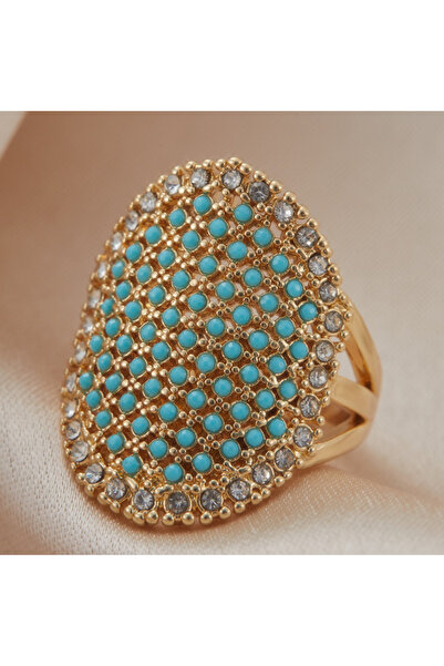 Choice 10 ZC1769-1 Retro Bohemian Fashion Set Zircon Oval Ring, Women's Perso...