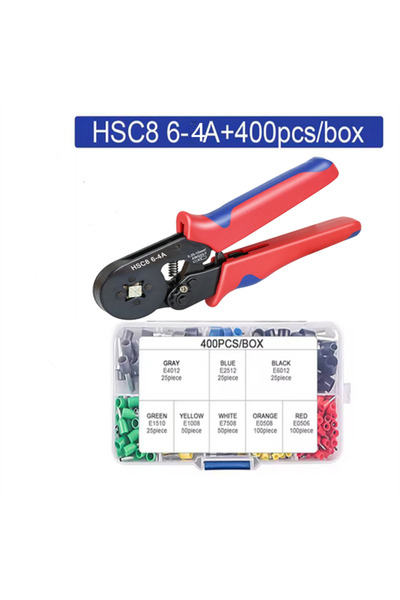 choice2 HSC8 6-4A 400PCs HSC8 6-4 6-6 Self-Adjustable Ratchet Ferrule Crimpin...