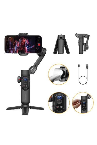 Choice Smart XPro Black AOCHUAN Smart XPro Smartphone 3 Axis Gimbal Stabilize...