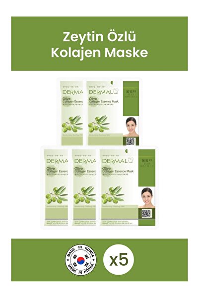 Dermal Olive Extract Collagen Mask - Moisturizing, Smoothing and Softening, 2...