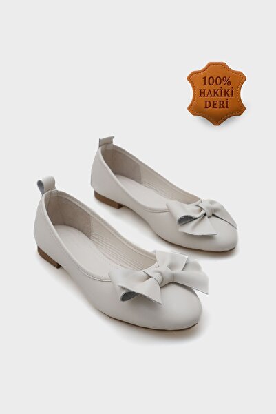 Capone Outfitters Bliss női valódi bőr balerinák masni kiegészítőkkel