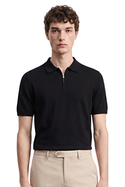 ANTHONY JACKSON Tricou polo pentru bărbați, cu fermoar, Stefano