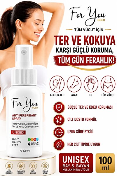For You Gold El Ayak Ve Koltuk Altı Terleme Önleyici Sprey-ter Spreyi 100 ml
