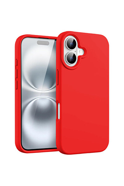 Casey Studios Силиконов калъф iPhone 16, с микрофибър, тънък, защитен, повдиг...