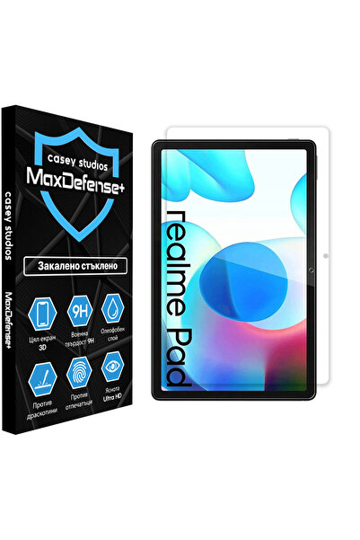 Casey Studios Realme Pad 10.4 2021 Glass Protector, 3D Full Coverage, Ultra H...