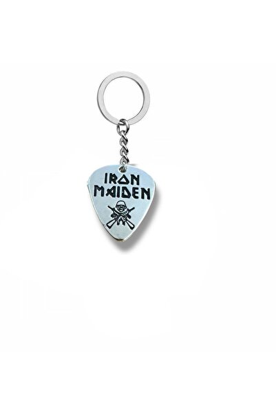 Herşey Nota Μεταλλικό μπρελόκ Iron Maiden σε σχήμα πένας διπλής όψης με ροκ μ...