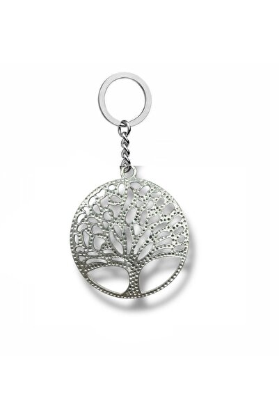 Herşey Nota Eternal Roots – Unisex Metal Keychain with Tree of Life Figure