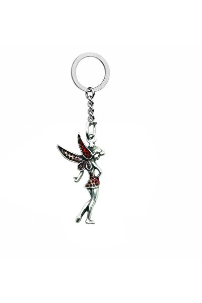 Herşey Nota Breloc unisex din metal cu figurină roșie a Tinkerbell – accesori...