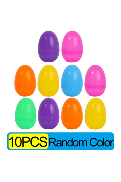 Choice1 10Pcs Fillable Easter Eggs Opening Empty Plastic Egg Toys Colorful Ca...