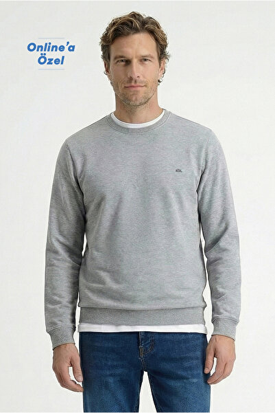 Kiğılı Crew Neck Regular Fit Cotton Basic Sweatshirt