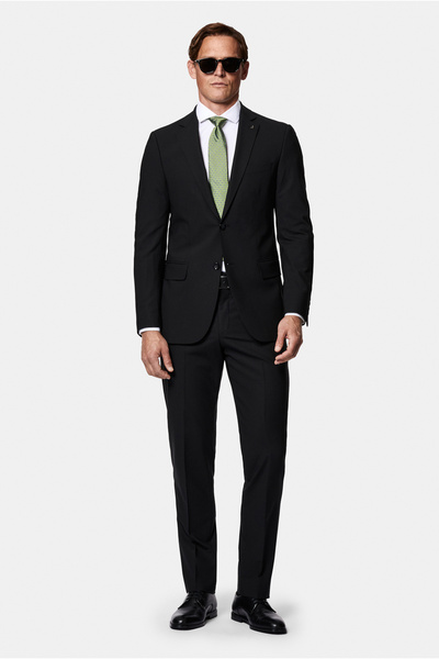 Abdullah Kiğılı Regular Fit Mono Collar Wool Classic Suit