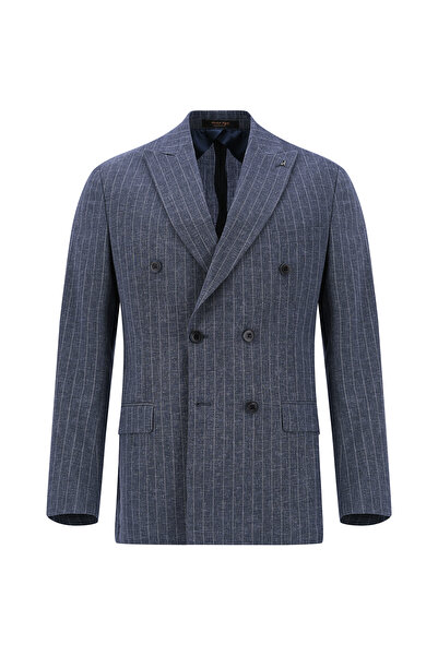 Abdullah Kiğılı 6 Drop Regular Fit Standard Cut Wool Striped Double Breasted ...