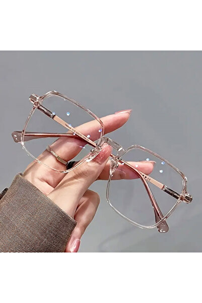 Choice17 100 LH0311-tea Large Square Reading Glasses with Glitter, Fashionabl...