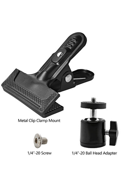 Choice1 Clamp Mount Kit Metal Holder Clip Clamp Mount 1/4 Screw Adapter for G...