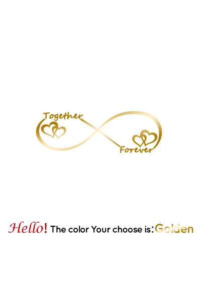 Choice10 M 28cmX9cm golden Love Together Forever Wall Sticker Decal Removable...