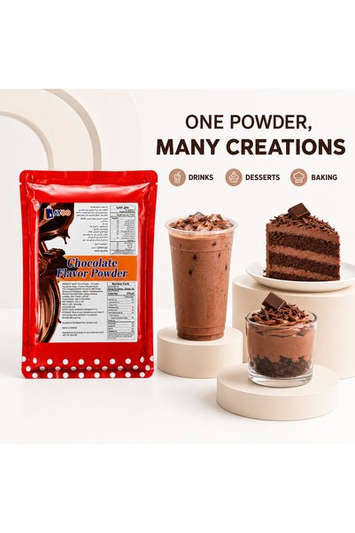 ayoo Chocolate Flavor Powder 1kg | Premium Chocolate Drink & Dessert Mix | Rich Cocoa Taste | For Milkshakes, Coffee, Bubble Tea, Ice Cream, Cakes & Baking