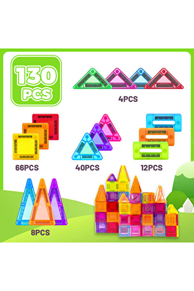 choice2 130PCS Magnetic Building Blocks Construction Sets Mini Size DIY Monte...