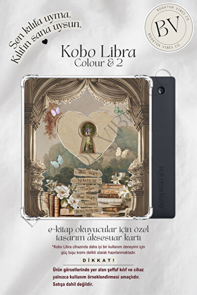 BookTok Vibes Co. Vintage Kolaj Sticker Temalı Insert - Kindle ve Kobo E-Kita...