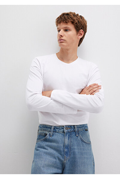 Mavi Tricou de bază alb cu mânecă lungă 062477-23248