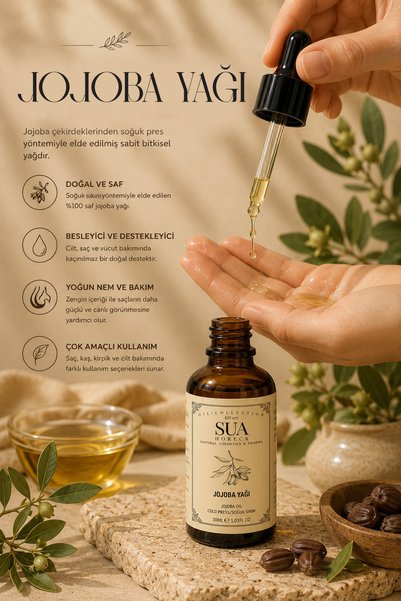 Sua Horeca Jojoba Oil Cold Pressed 100% Pure Natural Without Additives 30 ml