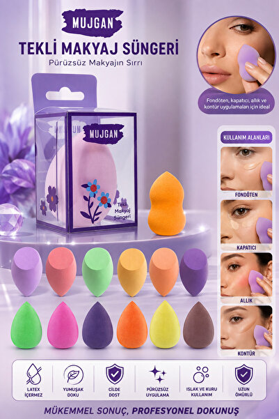 MUJGAN Kesik Uçlu Makyaj Süngeri