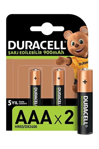 Duracell Şarjlı Aaa Ince Kalem Pil 900 Mah 2'li Paket