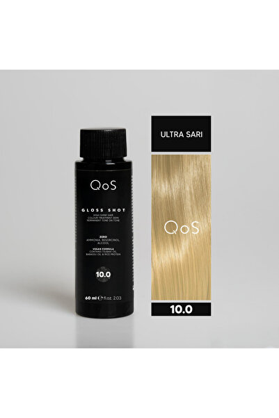 QOS GLOSS SHOT (LİKİT JEL BOYA) 60 ML PLATIN BLONDE 10.0