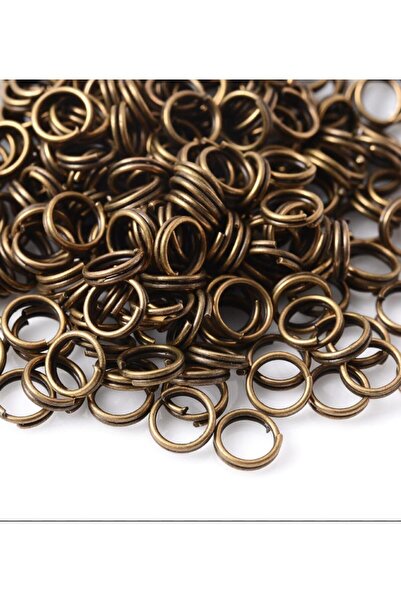 yiğit aksesuar 8 mm Bakır Renk 100 Adet Metal Takı Halkası Bağlantı Halkası M...