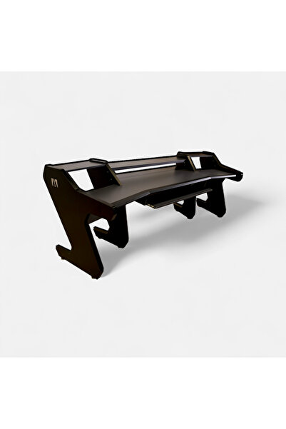 Monodesk Pro Edition Stüdyo Masası Mat Siyah & Antrasit 260cm.