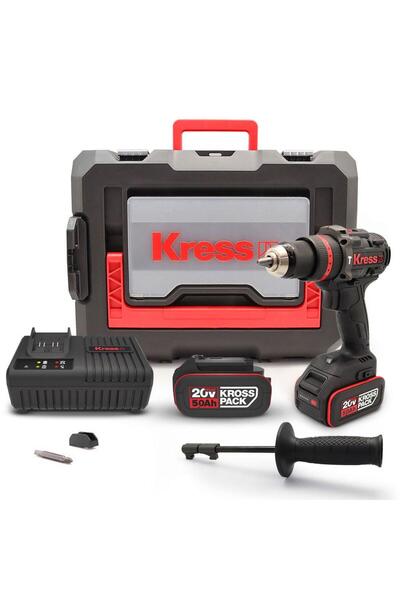 Kress KUC33.1 20Volt/5.0Ah Li-ion 95Nm Çift Akülü Kömürsüz Profesyonel Şarjlı...