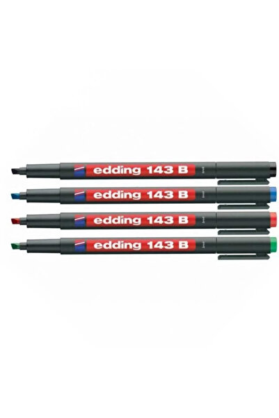 Edding 143B Kesik Uçlu Permanent Markör Kalemi