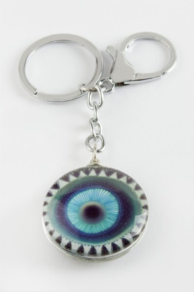 ZERO LAND Gldisptm Nazar Cam (14917) Keychain-Silver Color