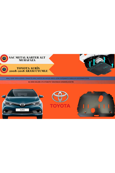 test TOYOTA AURİS KARTER ALT MUHAFAZA SAC METAL 2008-2018 ARASI UYUMLU