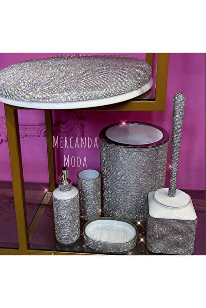 Mercandamoda Taşlı Banyo Set 5 Parça