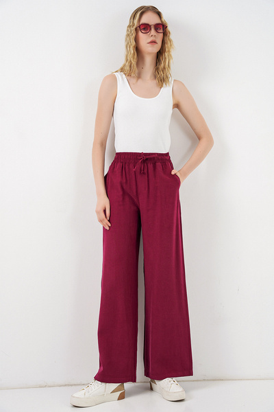 Bigdart Γυναικείο παντελόνι με ψηλή μέση και φαρδιά μπατζάκια 30097 - Βουργου...