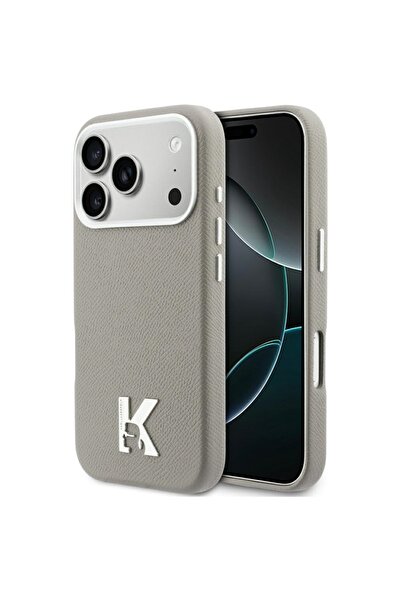 Karl Lagerfeld Husa pentru iPhone 17 Pro, Hardcase Leather MagSafe with K Hea...