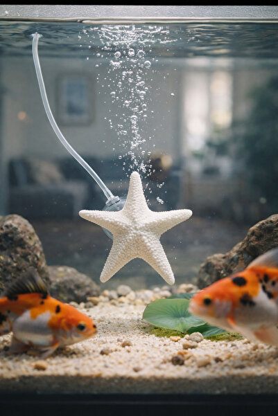 MD×HOA Yeni Nesil Akvaryum Hava Taşı ✸ Deniz Yıldızı ✸ Beyaz ✸ MD İzmir Petshop