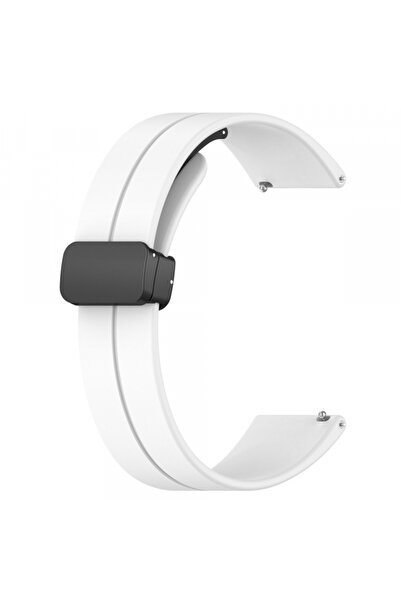 Techsuit Curea W011 pentru Huawei Watch/ Garmin Watch Series, 18mm, Alba