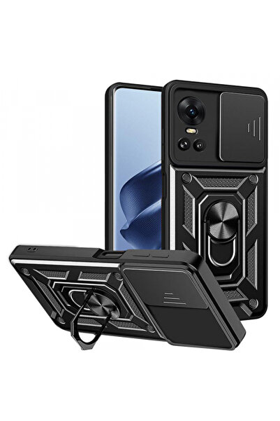 Stef's Cat Husa pentru Oppo Reno10 / Reno10 Pro, Stef's Cat, CamShield, Neagra