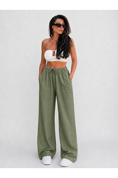 BORCKA TEKSTİL Ελαστική μέση, λεπτομέρεια με κορδόνια, πλαϊνή τσέπη, άνετη εφ...