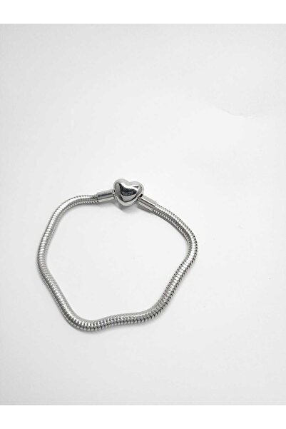 Çelik Charmli Bileklik Stainless Steel Kalpli