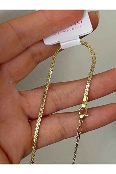 Butik XP 14K s kıvrım kolye 45 cm 2mm en Kararmaz Çelik Kolye