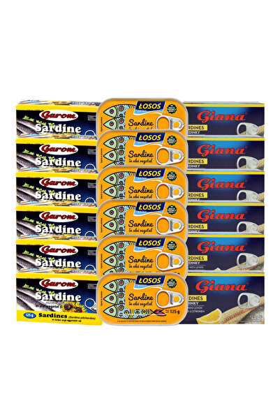 GAROM Pachet 18 x Sardine in ulei vegetal 125g